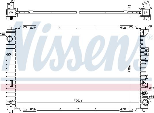 Nissens 606556 - Hladilnik, hlajenje motorja parts5.com