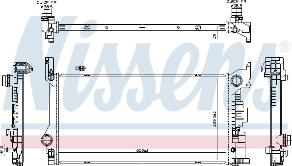 Nissens 606565 - Радиатор, охлаждане на двигателя parts5.com