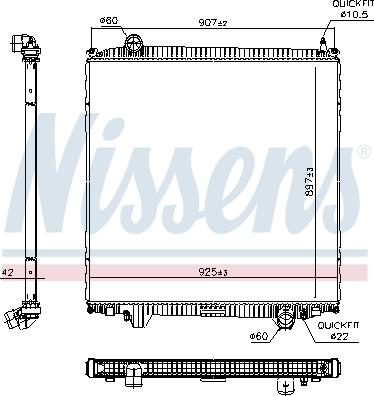 Nissens 606691 - Ψυγείο, ψύξη κινητήρα parts5.com