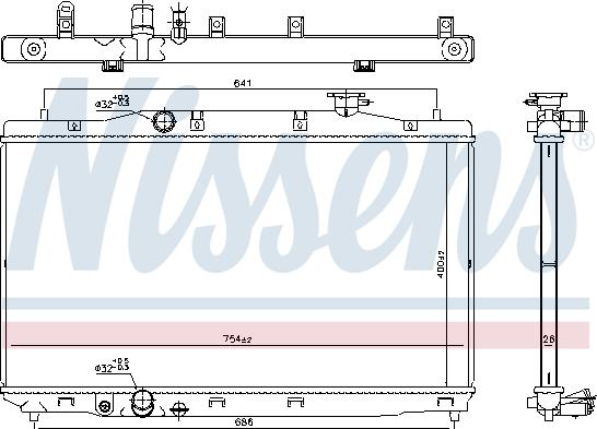 Nissens 606294 - Jäähdytin,moottorin jäähdytys parts5.com