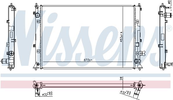 Nissens 606297 - Hűtő, motorhűtés parts5.com