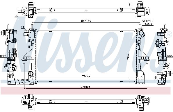 Nissens 606756 - Radiator, racire motor parts5.com