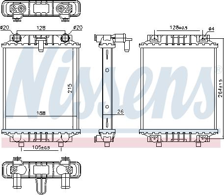 Nissens 60372 - Jäähdytin,moottorin jäähdytys parts5.com