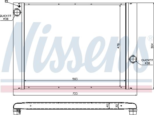 Nissens 60764 - Radiator, racire motor parts5.com