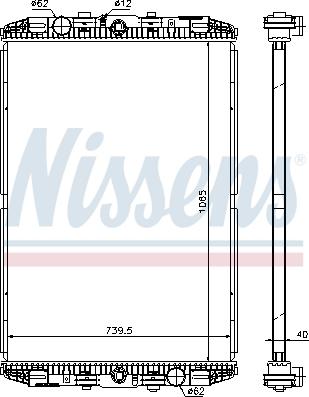 Nissens 614170 - Radiator, racire motor parts5.com