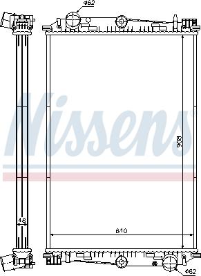 Nissens 614270 - Jäähdytin,moottorin jäähdytys parts5.com