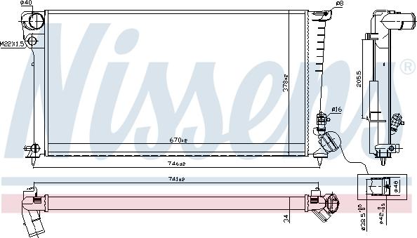 Nissens 61326A - Jäähdytin,moottorin jäähdytys parts5.com