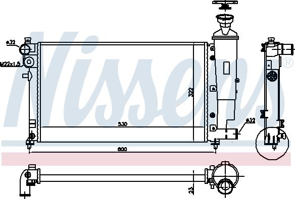 Nissens 61276 - Jäähdytin,moottorin jäähdytys parts5.com