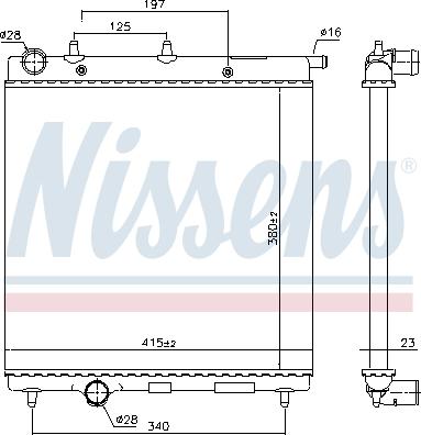 Nissens 61277 - Radiador, refrigeración del motor parts5.com