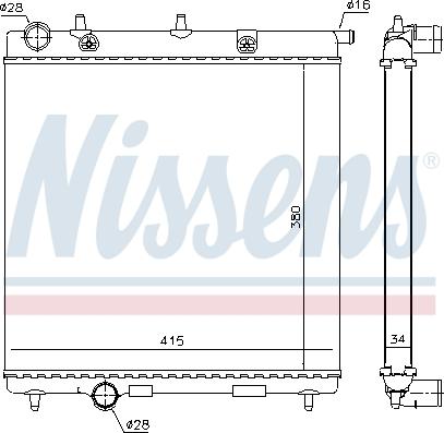 Nissens 63505 - Radiador, refrigeración del motor parts5.com