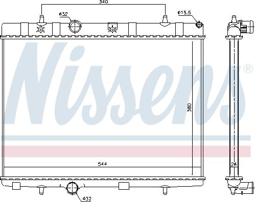 Nissens 636007 - Radiator, racire motor parts5.com