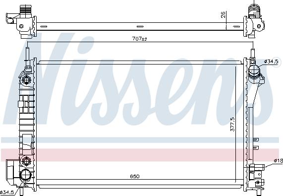 Nissens 630703 - Radiator, racire motor parts5.com