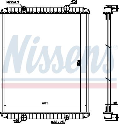 Nissens 638490 - Chłodnica, układ chłodzenia silnika parts5.com