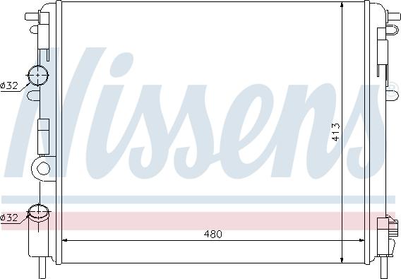 Nissens 63809 - Chłodnica, układ chłodzenia silnika parts5.com