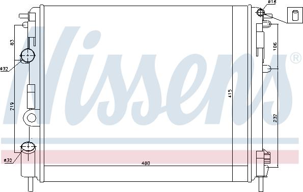 Nissens 638081 - Radiator, racire motor parts5.com