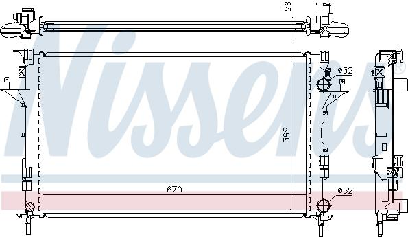 Nissens 63816A - Hladnjak, hlađenje motora parts5.com