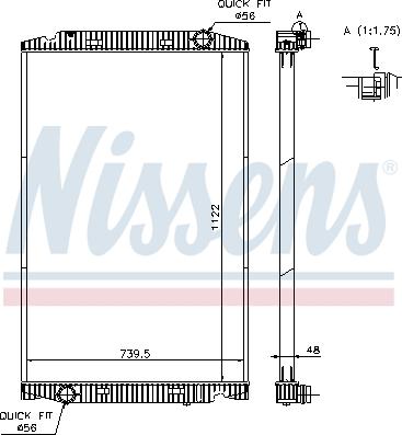 Nissens 63329A - Radiator, racire motor parts5.com