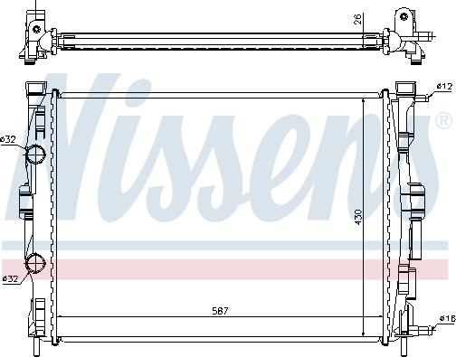 Nissens 63765A - Радиатор, охлаждане на двигателя parts5.com