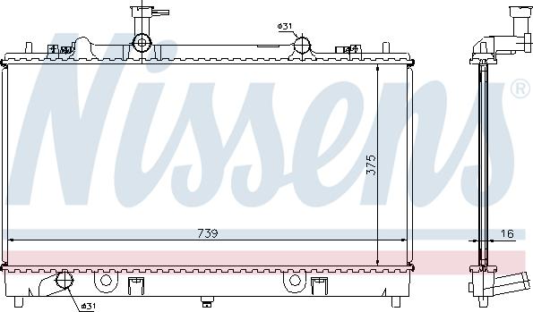 Nissens 62466A - Ψυγείο, ψύξη κινητήρα parts5.com