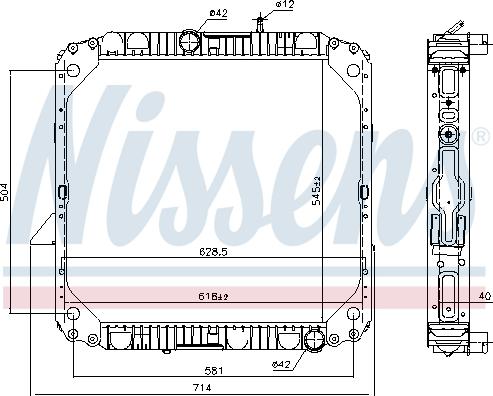 Nissens 62563 - Hladilnik, hlajenje motorja parts5.com