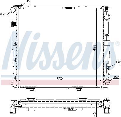 Nissens 62696A - Radiator, racire motor parts5.com