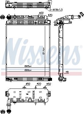 Nissens 62648 - Jäähdytin,moottorin jäähdytys parts5.com