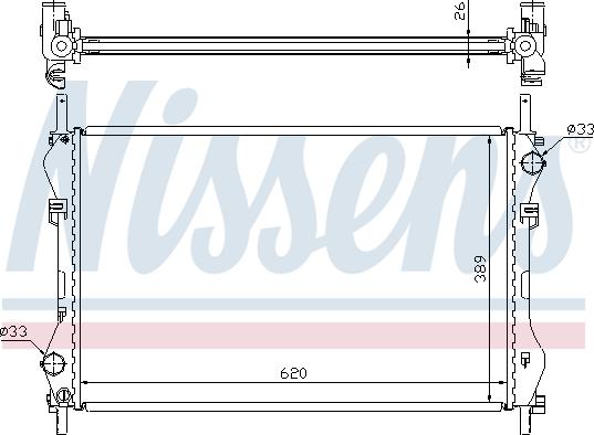 Nissens 62044A - Radiator, engine cooling parts5.com