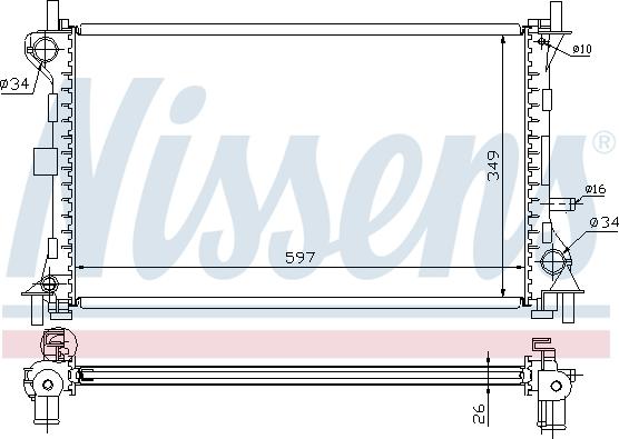 Nissens 62073A - Hladilnik, hlajenje motorja parts5.com