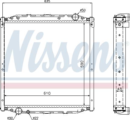 Nissens 62880A - Radiator, engine cooling parts5.com