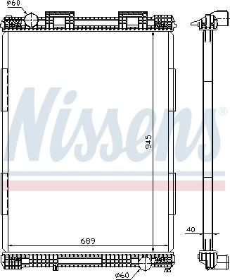 Nissens 628700 - Hladnjak, hlađenje motora parts5.com