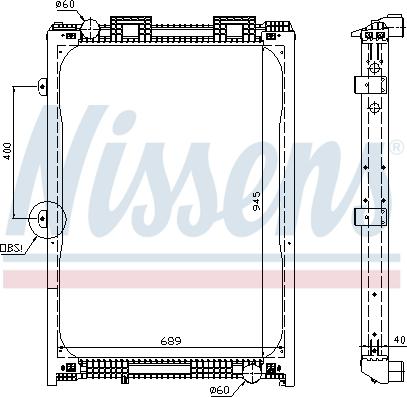 Nissens 62870A - Chłodnica, układ chłodzenia silnika parts5.com