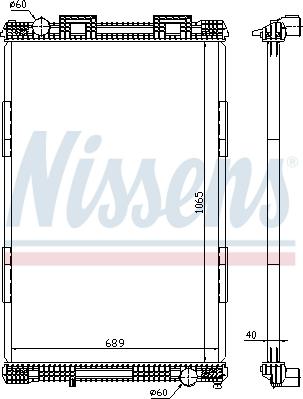 Nissens 628720 - Chłodnica, układ chłodzenia silnika parts5.com