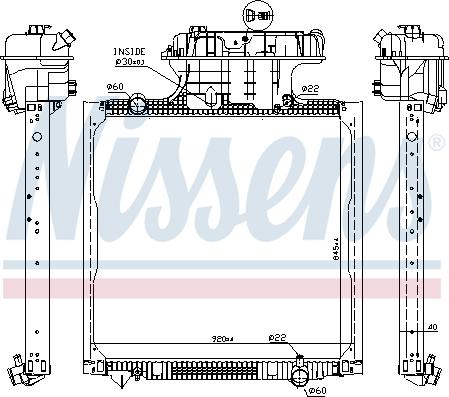 Nissens 67225 - Radiaator,mootorijahutus parts5.com