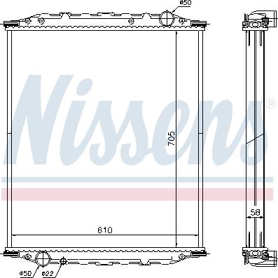 Nissens 672200 - Radiator, engine cooling parts5.com