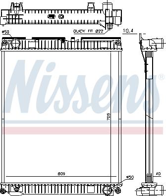 Nissens 67227 - Radiator, engine cooling parts5.com