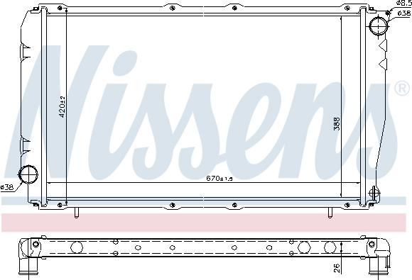 Nissens 67740 - Kühler, Motorkühlung parts5.com