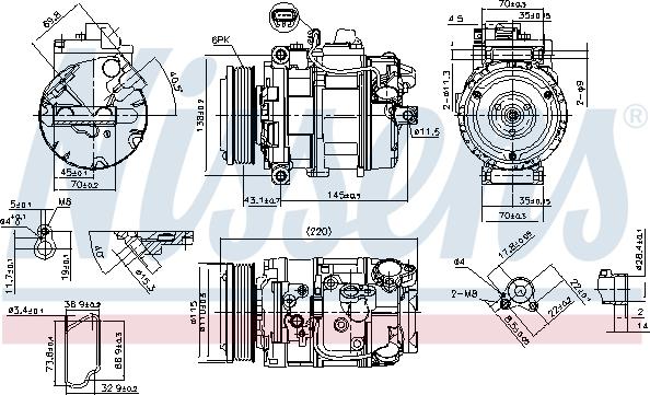 Nissens 89599 - Compressor, air conditioning parts5.com