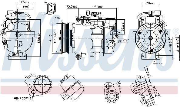 Nissens 89513 - Compresor, climatizare parts5.com