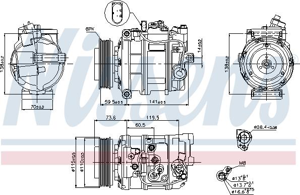 Nissens 89092 - Compressor, air conditioning parts5.com