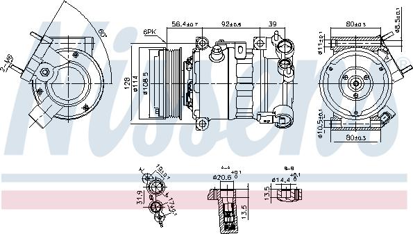 Nissens 890599 - Compressor, air conditioning parts5.com