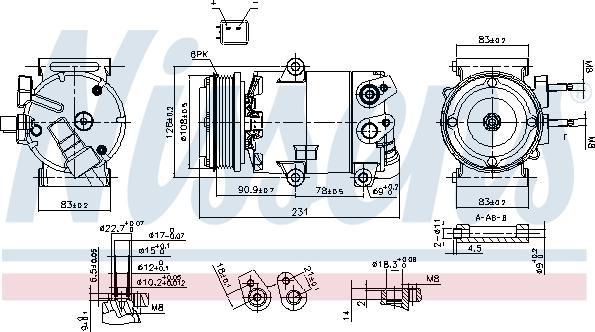 Nissens 890588 - Компрессор кондиционера parts5.com