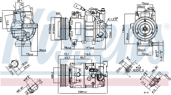 Nissens 890048 - Kompresor, klimatizace parts5.com