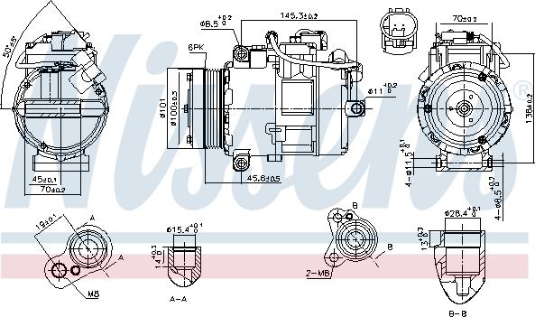 Nissens 890012 - Kompresor, klimatyzacja parts5.com