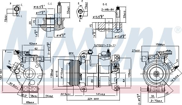 Nissens 890169 - Compressor, air conditioning parts5.com