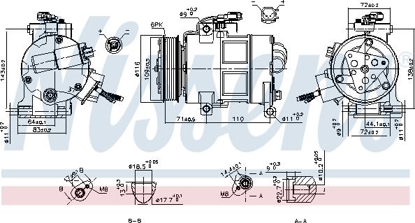 Nissens 890249 - Compresor, climatizare parts5.com