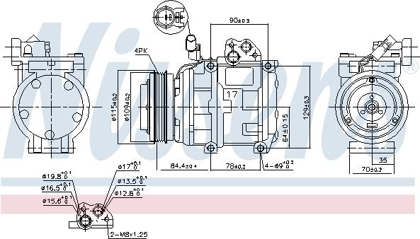 Nissens 890282 - Kompresor, klimatyzacja parts5.com