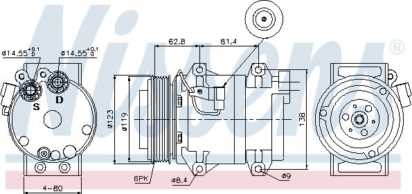 Nissens 89070 - Kompresor, klimtatska naprava parts5.com