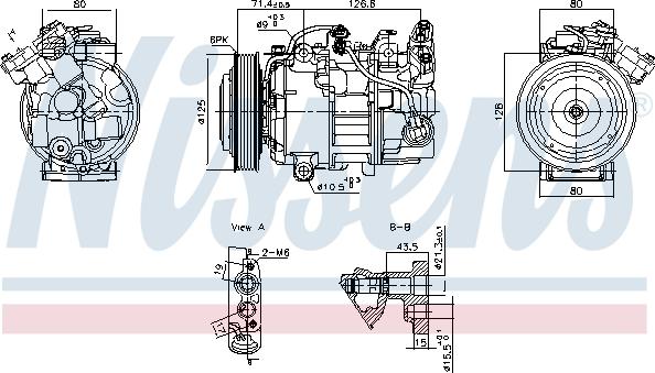 Nissens 891043 - Compressor, air conditioning parts5.com