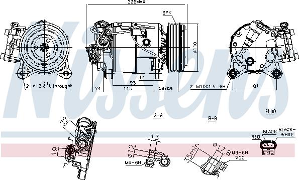 Nissens 891019 - Compresor, climatizare parts5.com