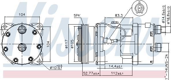 Nissens 89123 - Compresor, climatizare parts5.com